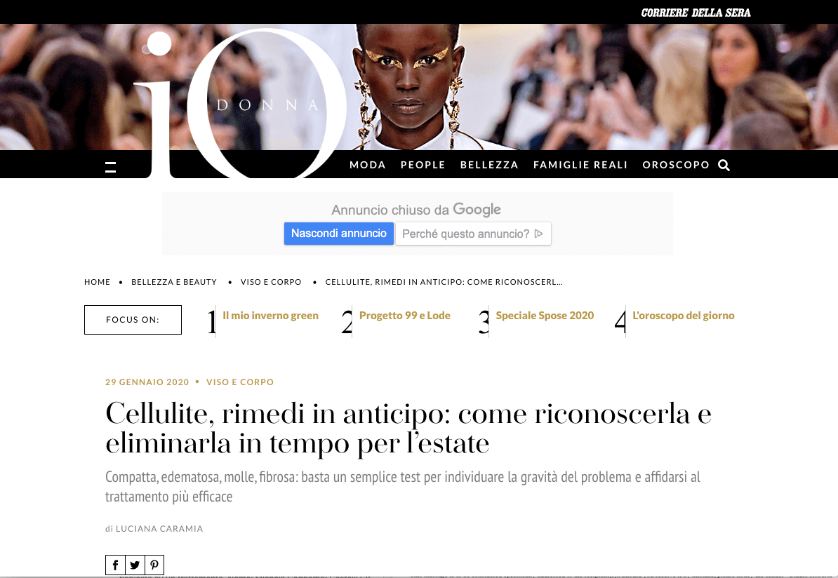 iodonna.it - Comment identifier et éliminer la cellulite