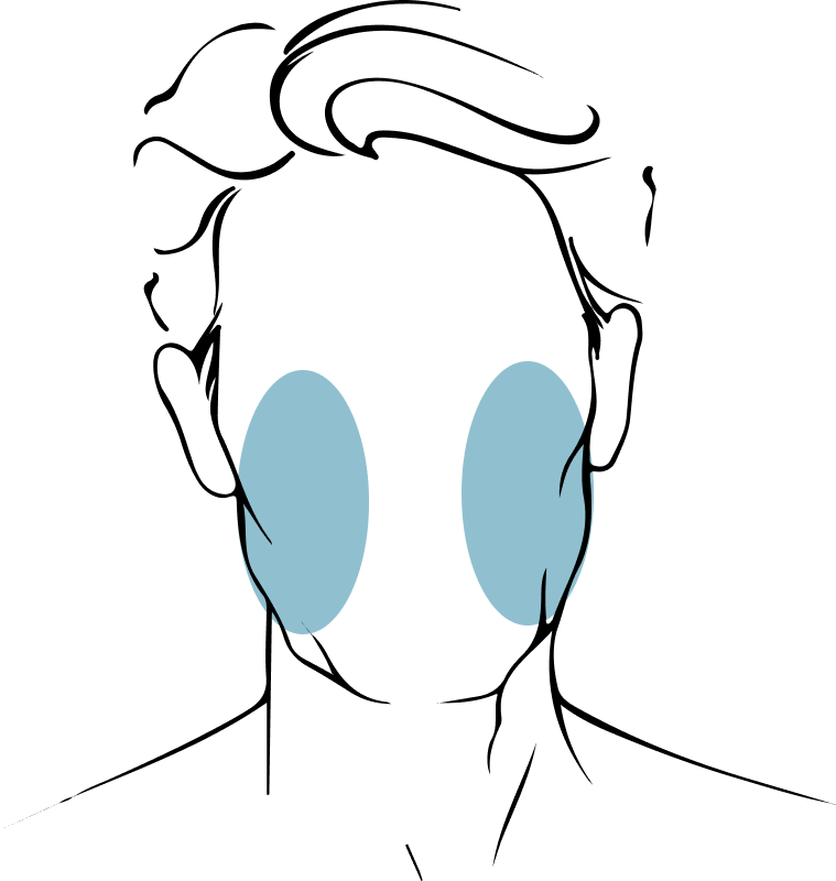 Erschlafftes Gesicht