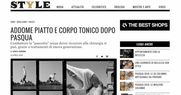 Style, Corriere della Sera - Flacher Bauch und Straffer Körper nach Ostern