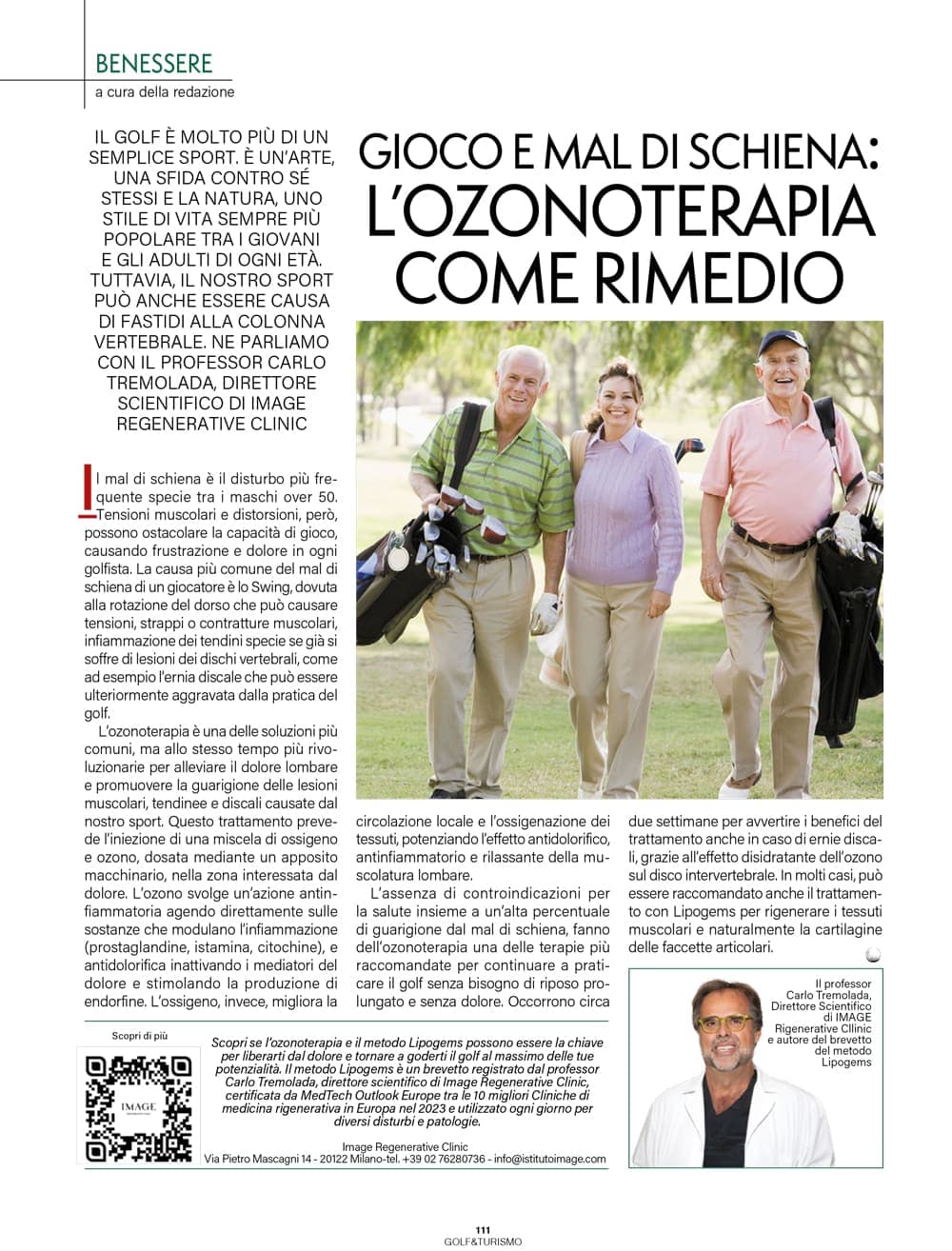 Golf et mal de dos : l'ozonothérapie comme solution