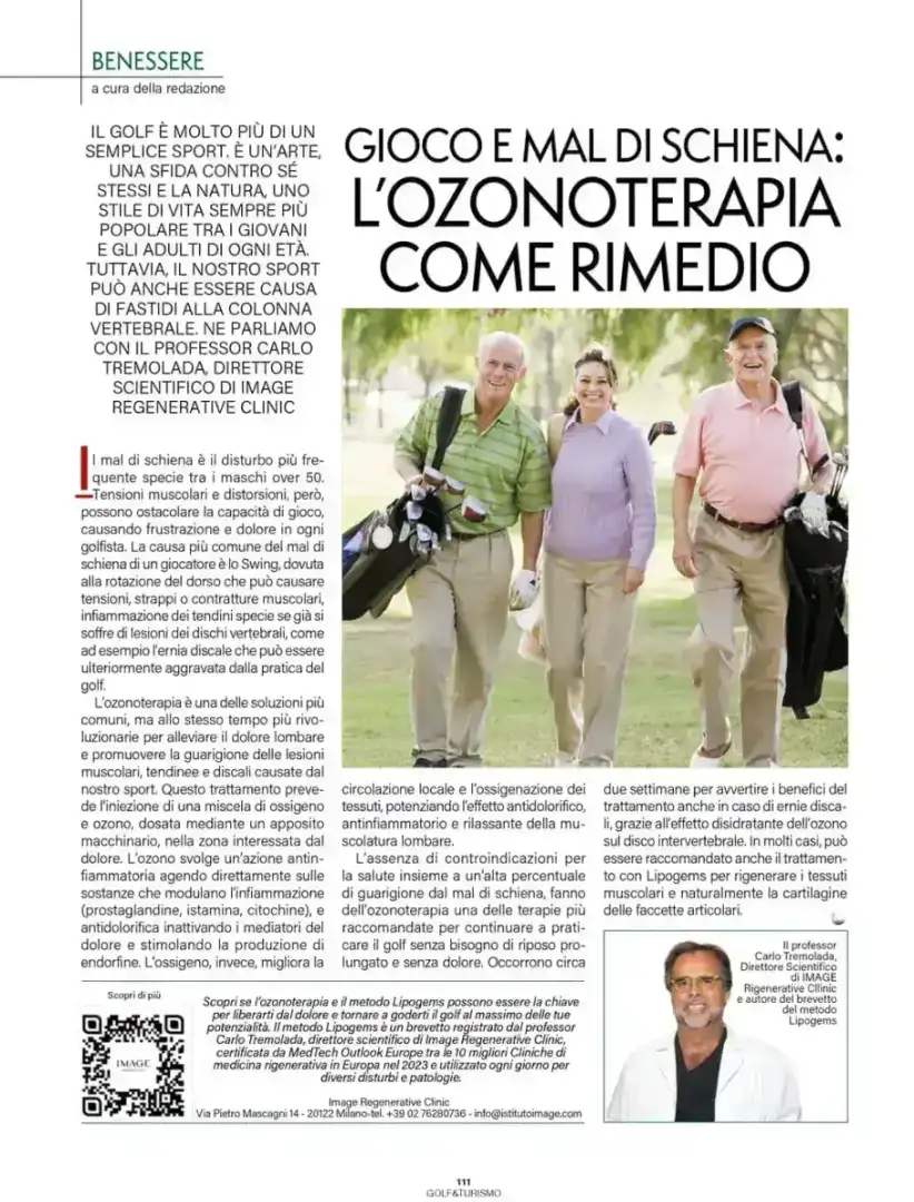 Golf et mal de dos : l'ozonothérapie comme solution