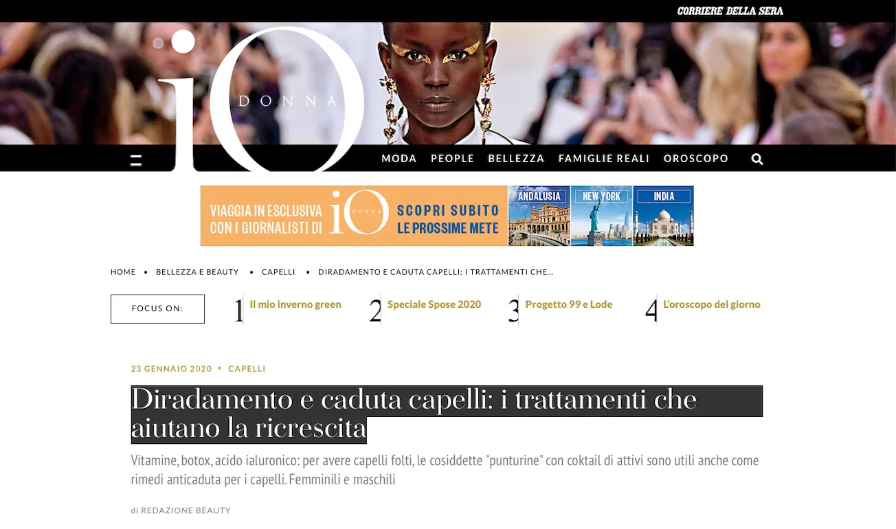Diradamento e caduta capelli: i trattamenti che aiutano la ricrescita