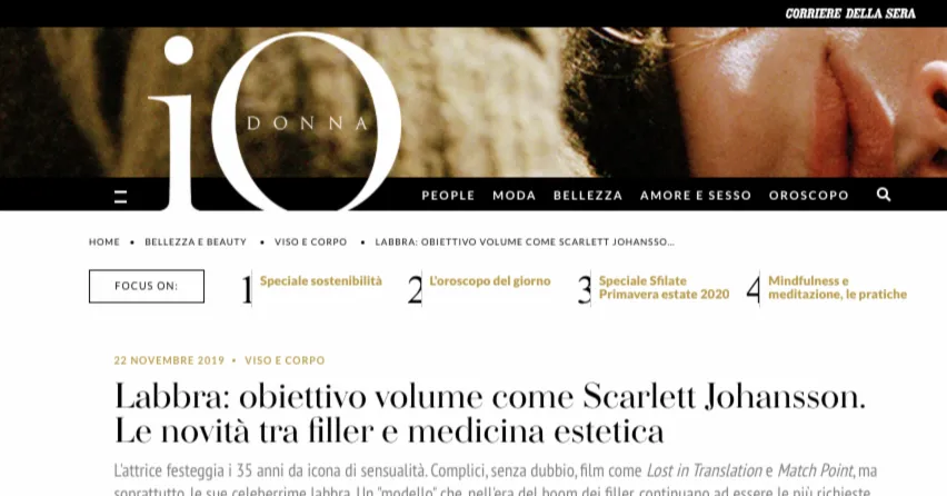 Lippen: Volumen wie Scarlett Johansson erreichen. Neueste Entwicklungen bei Fillern und Ästhetischer Medizin